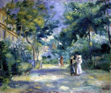 El jardín de Montmartre Pierre Auguste Renoir. Pinturas al óleo